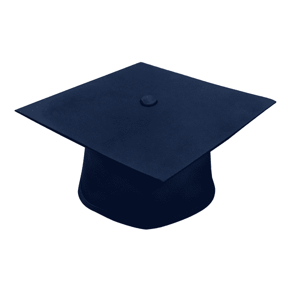 CLERKMANS Unisex Teenager Adult Graduation Cap, 100% Polyester, 1 PCS (Matte Navy Blue)