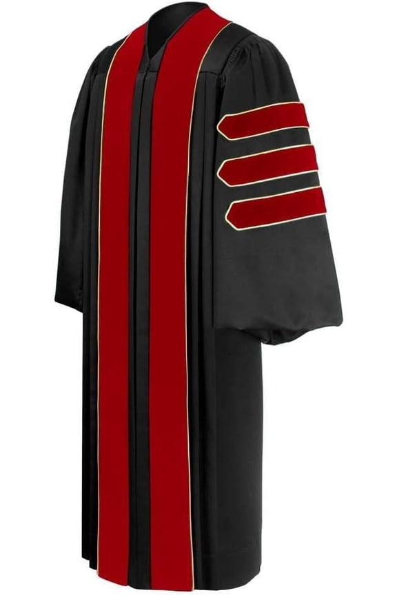 Unisex Theology Doctoral Graduation Gown, Pastor Clergy Robe
