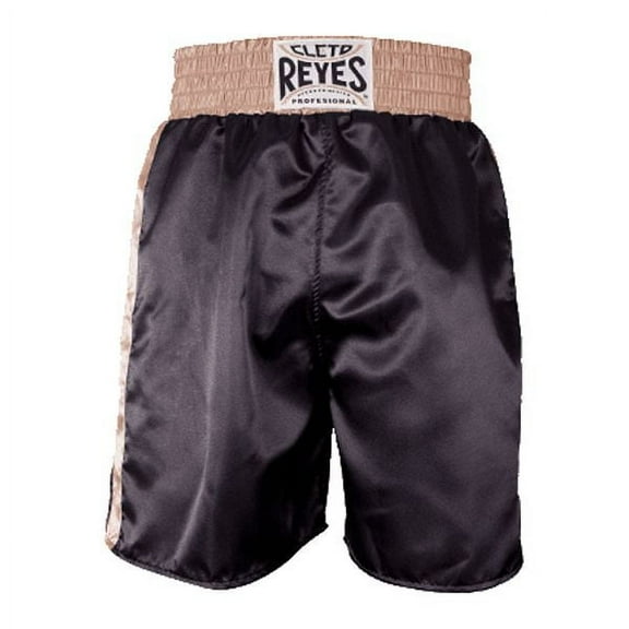 CLETO REYES Boxing Trunks for Man (Large, Black/Gold)