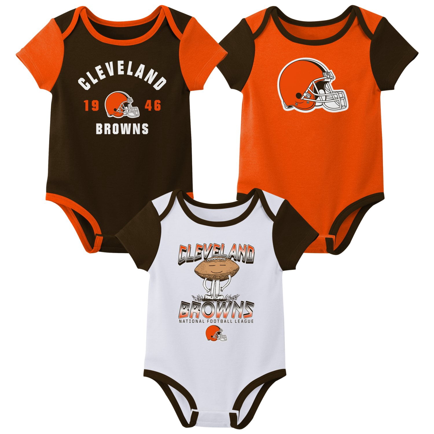 CLEVELAND BROWNS NFL Boys Onesie Game Day Fan Apparel