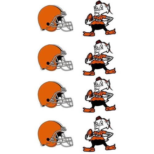 CLEVELAND BROWNS TAT Tattoos (8 pc)