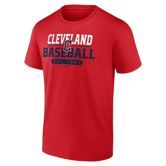 Cleveland Guardians Men's Red Zero In Cotton T-Shirt, Up to Size 3XL