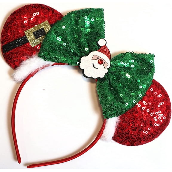 CLGIFT Christmas mouse Ears headband pick your color Holiday mouse Ears Christmas white mouse Ears