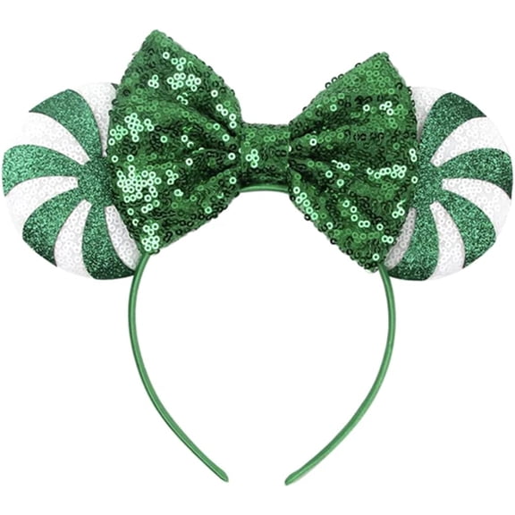 CLGIFT Christmas mouse Ears headband  pick your color   Holiday mouse Ears  Christmas white mouse Ears