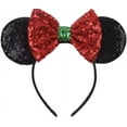 thumbnail image 1 of CLGIFT Christmas mouse Ears headband  pick your color   Holiday mouse Ears  Christmas white mouse Ears, 1 of 2