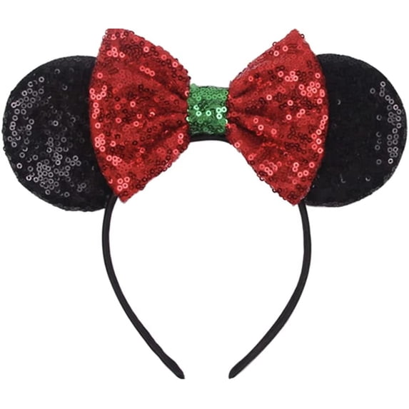 CLGIFT Christmas mouse Ears headband pick your color Holiday mouse Ears Christmas white mouse Ears