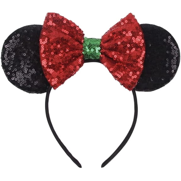 CLGIFT Christmas mouse Ears headband pick your color Holiday mouse Ears Christmas white mouse Ears