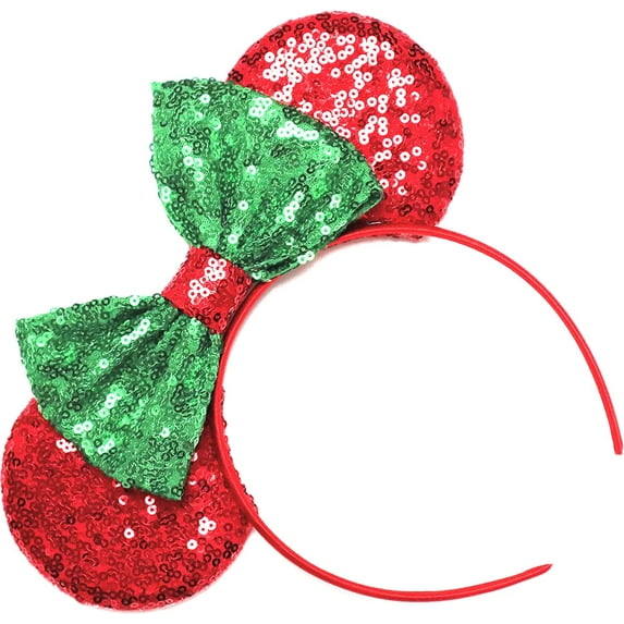 CLGIFT Christmas mouse Ears headband pick your color Holiday mouse Ears Christmas white mouse Ears