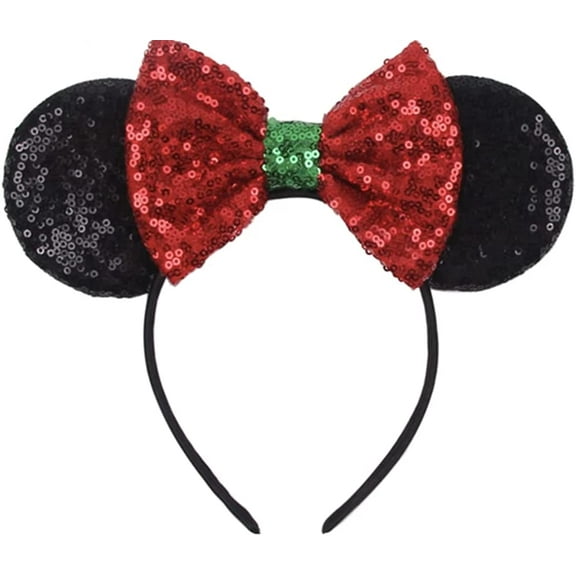 CLGIFT Christmas mouse Ears headband  pick your color   Holiday mouse Ears  Christmas white mouse Ears