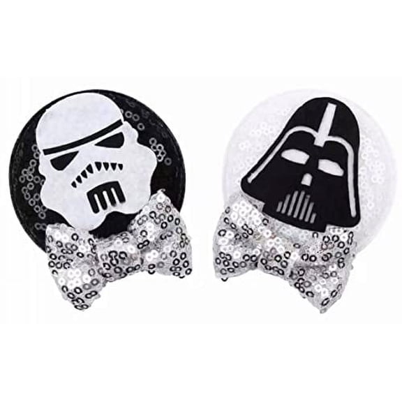 CLGIFT Minnie Mouse Ears Baby/Toddler Headband, Minnie Mouse Baby Ears, Minnie Mouse Ears Baby Headband, Toddler Headband (Star Wars Hair Clip)