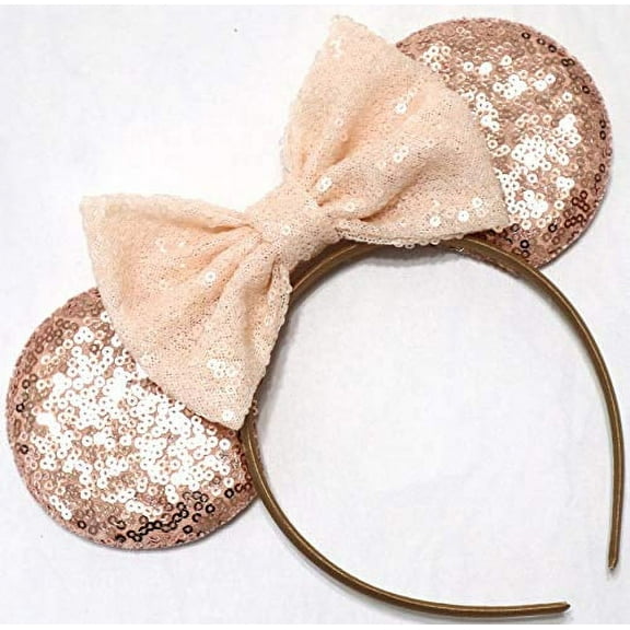CLGIFT Rose Gold Minnie Ears Headband