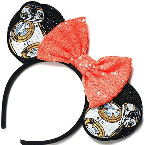 CLGIFT Star Wars Ears, Black Mouse Ears, Darth Vader, Mickey Mouse Ears (BB-8)
