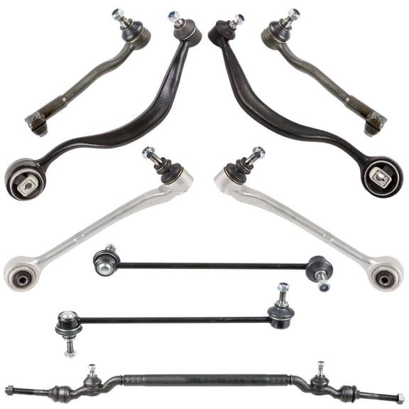 CLH 9PCS Front Lower Control Arms Tie Rod Sway Bar Center Drag Link Kit
