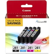 Canon Cli-281 Ink Cartridge - Black Cyan Magenta Yellow