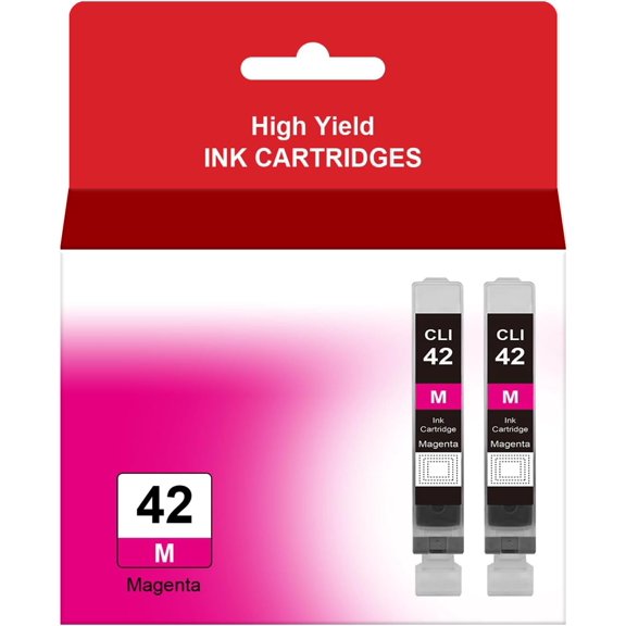 CLI-42 Magenta Ink Cartridge Replacement for CLI42 CLI 42M Ink Work for Pro-100 Pro-100S Printer(CLI-42 Magenta Ink Tank, 2-Pack)