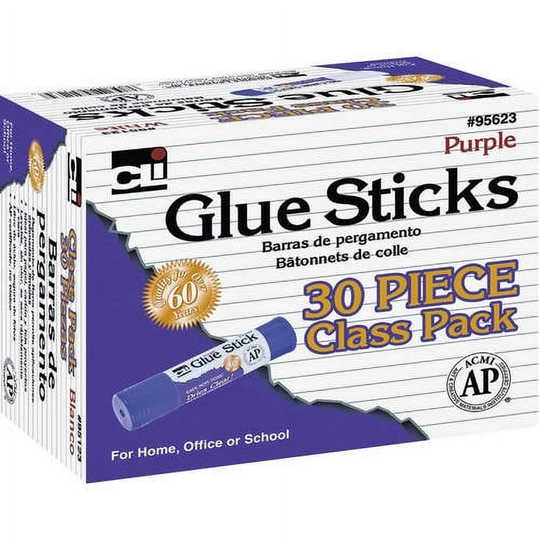 CLI Glue Sticks Class Pack - 0.28 oz - 30 / Box - Purple CLI Glue Sticks Class Pack - 0.28 oz - 30 / Box - Purple
