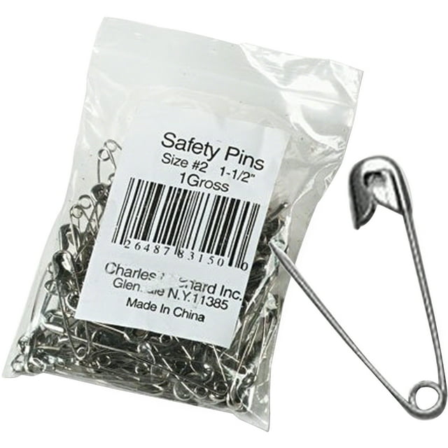 CLI, LEO83150, Safety Pins, 144 / Pack, Silver