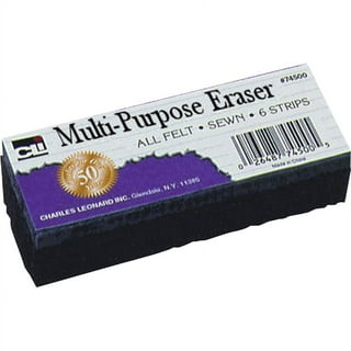 Charles Leonard 2 Sided Ink and Pencil Eraser Gray/White (80795)