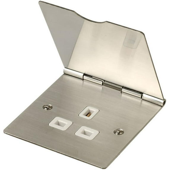 CLICK - 13A 1 Gang Stainless Steel Floor Socket