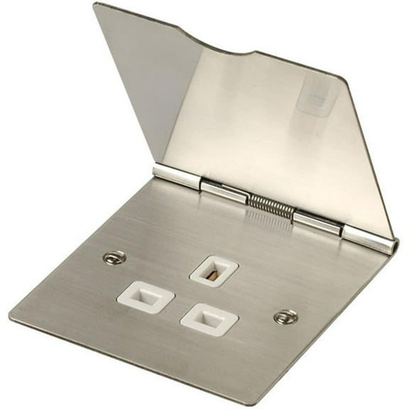 CLICK - 13A 1 Gang Stainless Steel Floor Socket