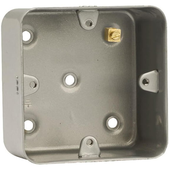 CLICK - 40mm 1 Gang Metalclad Back Box without Knockout