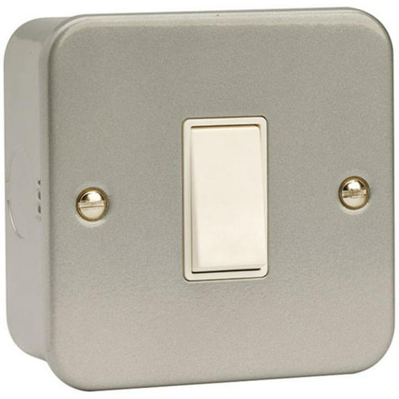 CLICK - Metal Clad 10AX Light Switch, 1-Gang, 2-Way