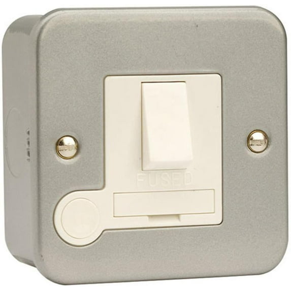 CLICK - Metalclad 13A DP Switched Fused Spur with Flex Outlet, Surface Mount
