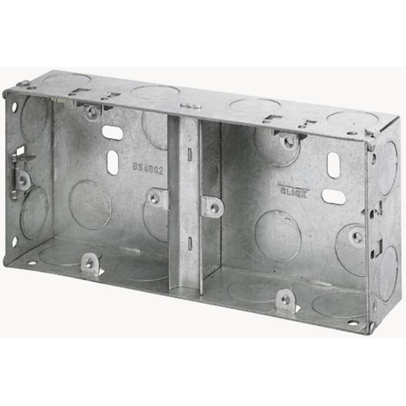 CLICK - Steel Back Box, 1- & 1-Gang Dual, 35mm (D)