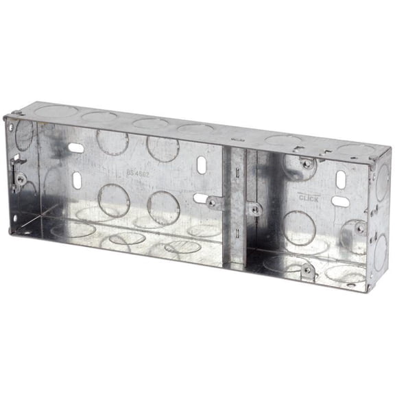 CLICK - Steel Back Box, 1- & 2-Gang Dual, 35mm (D)