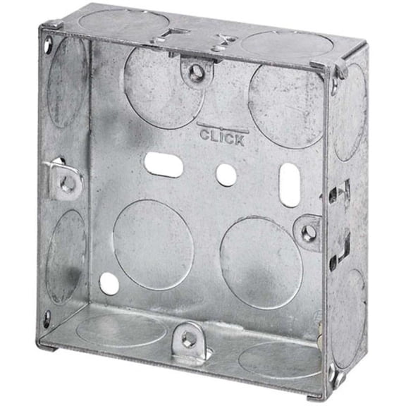 CLICK - Steel Back Box, 1-Gang, 25mm (D)