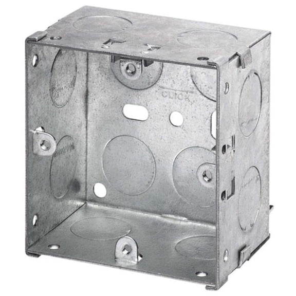 CLICK - Steel Back Box, 1-Gang, 47mm (D)