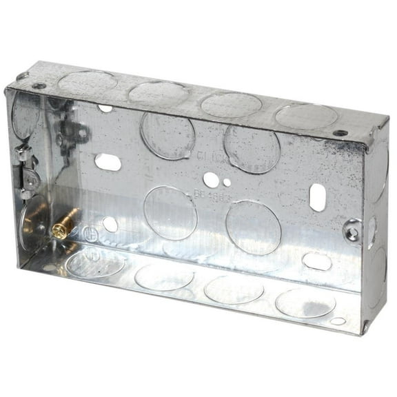 CLICK - Steel Back Box, 2-Gang, 25mm (D)