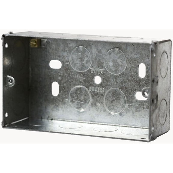 CLICK - Steel Back Box, 2-Gang, 47mm (D)