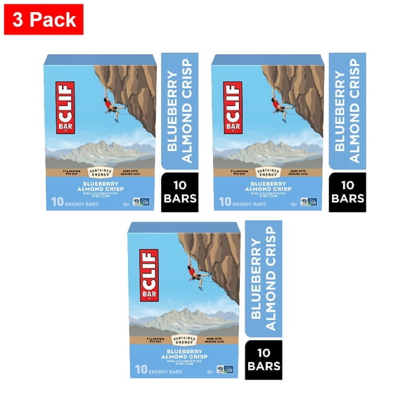 CLIF BAR Blueberry Almond Crisp Energy Bars 10 ct - 3 Pack