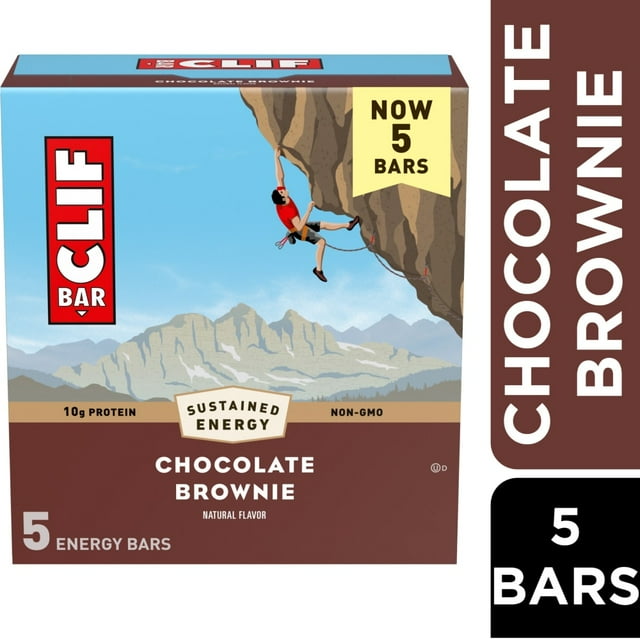 CLIF BAR Chocolate Brownie Energy Protein Bars - 5 ct