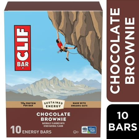 CLIF BAR Energy Protein Bars, Chocolate Brownie, 10ct