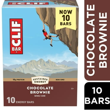CLIF BAR Chocolate Brownie Flavor Energy Bars, Plant Based Protein Bars, 10ct