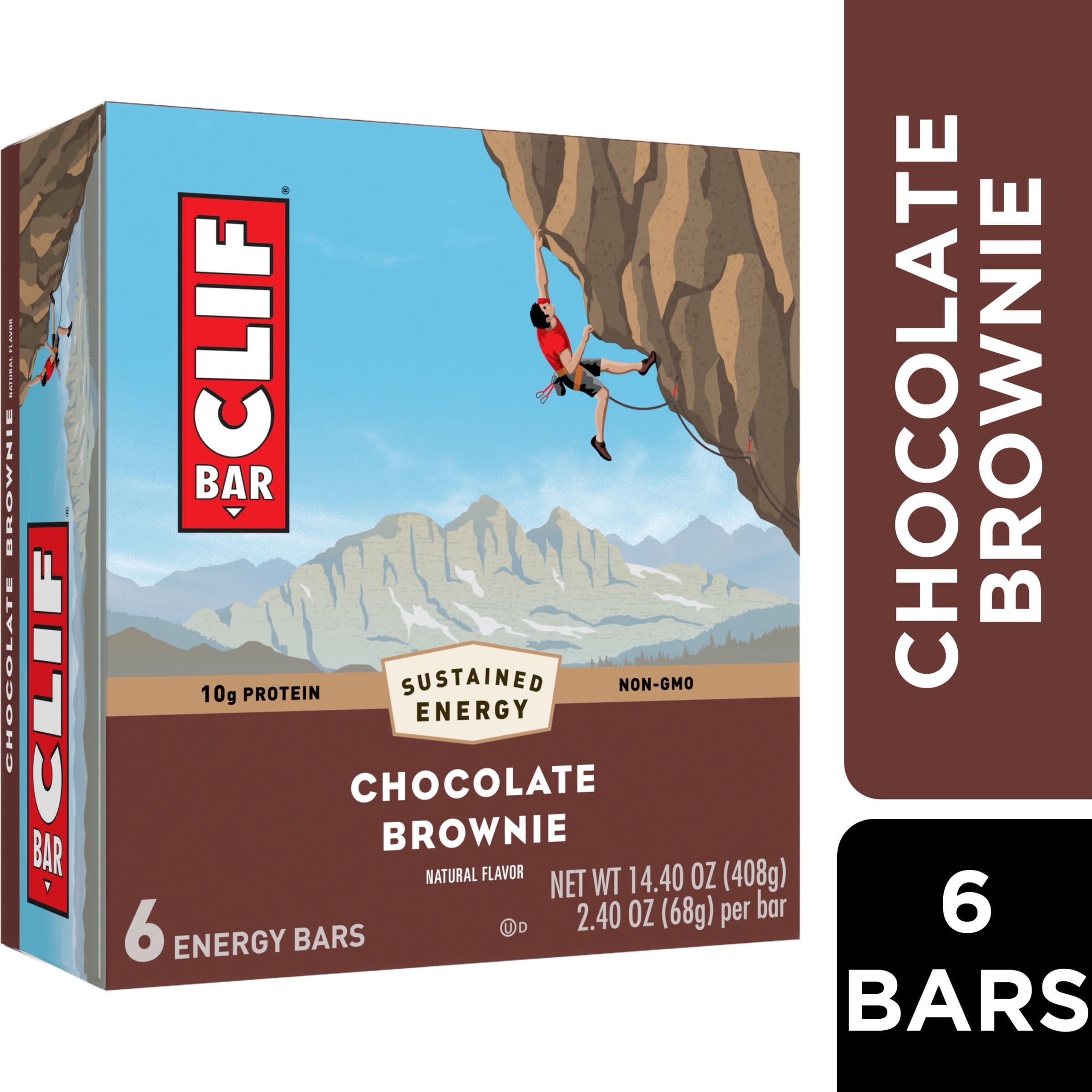 CLIF BAR Chocolate Brownie Flavor Made with Organic Oats 10g