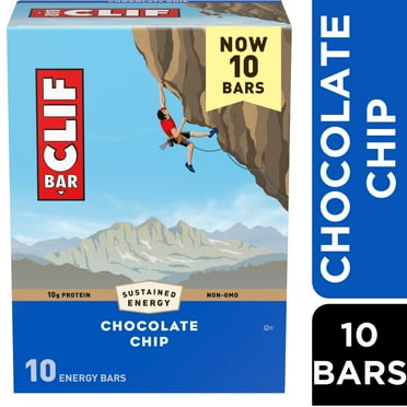 CLIF BAR Chocolate Chip Energy Bars, Plant Based Protein Bars, 10ct