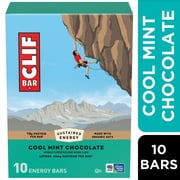 CLIF BAR Energy Protein Bars, Cool Mint Chocolate with Caffeine, 10ct