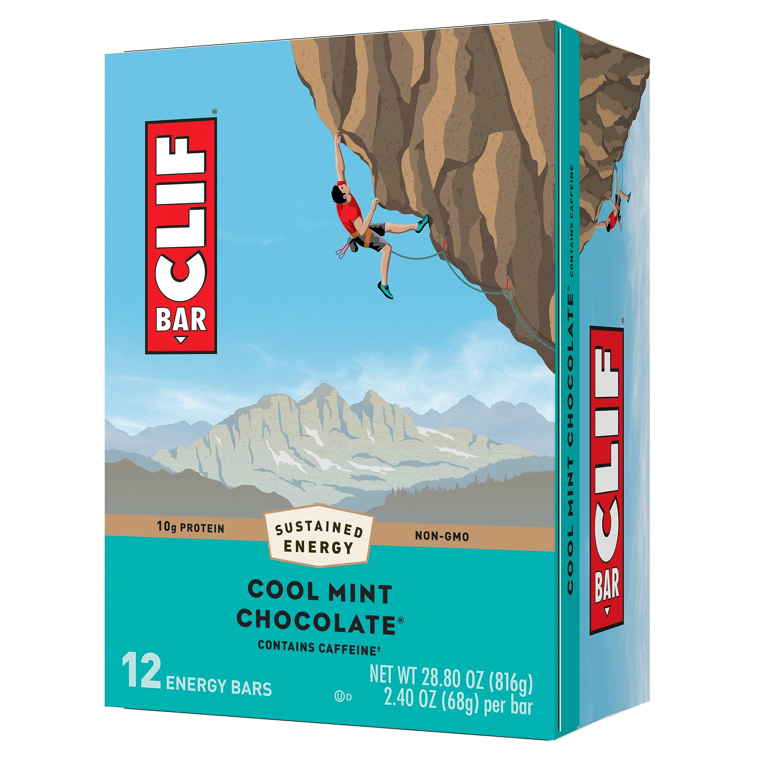 CLIF BAR Cool OIF8 Mint Chocolate with Caffeine Made with Organic