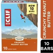 CLIF BAR Crunchy Peanut Butter Energy Bars, Plant Based Protein Bars, 10ct
