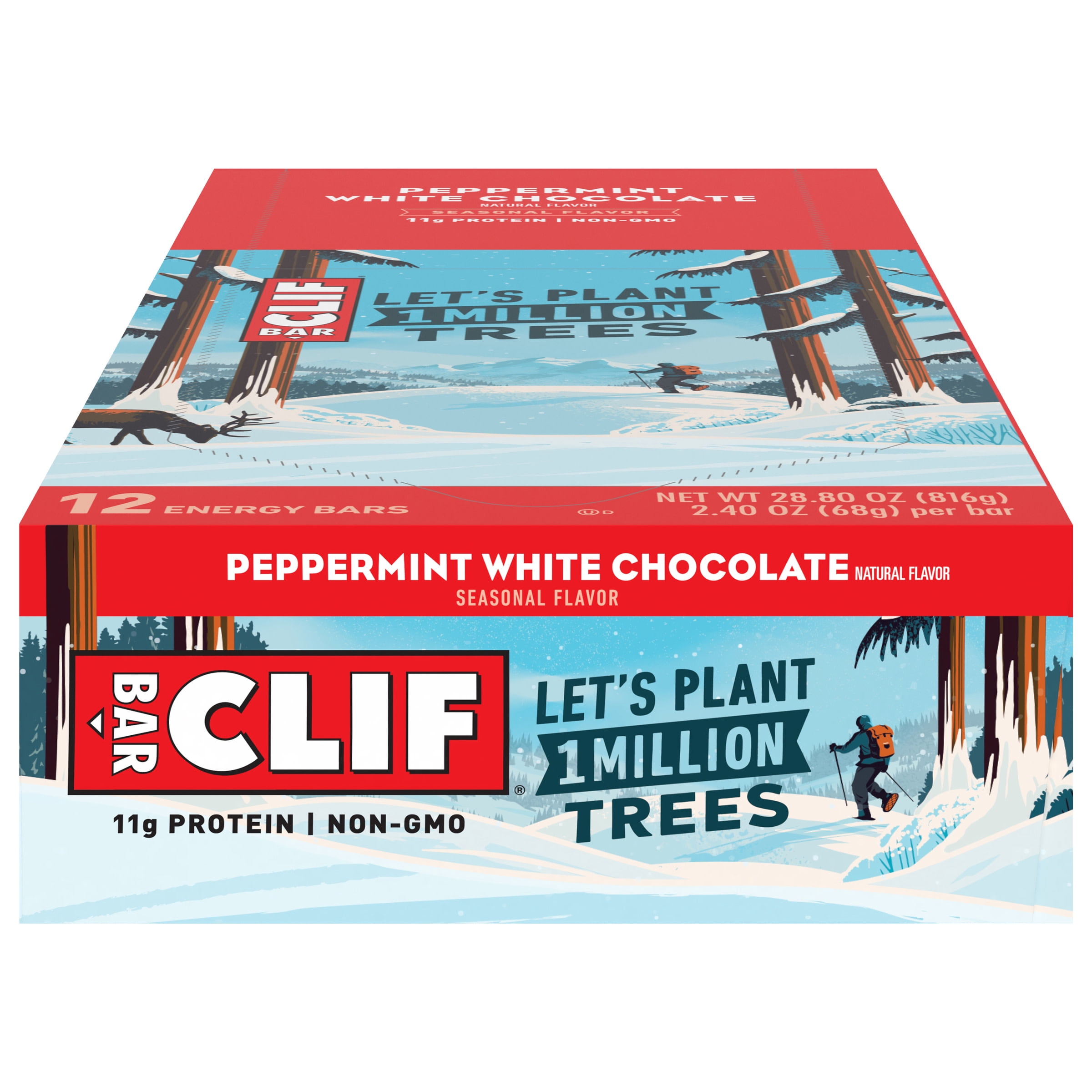 CLIF BAR Peppermint White Chocolate Flavor Made with Organic Oats
