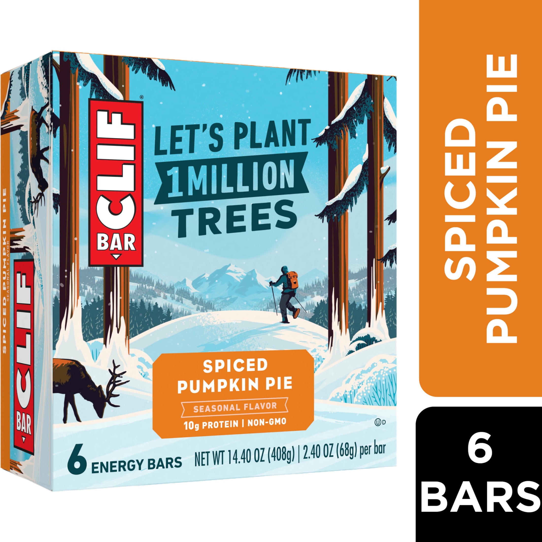 CLIF BAR Spiced Pumpkin Pie Flavor Made with Organic Oats 10g
