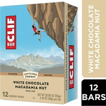 CLIF BAR - White Chocolate Macadamia Nut Flavor - Made with Organic Oats - 9g Protein - Non-GMO - Plant Based - Energy Bars - 2.4 oz. (12 Pack)