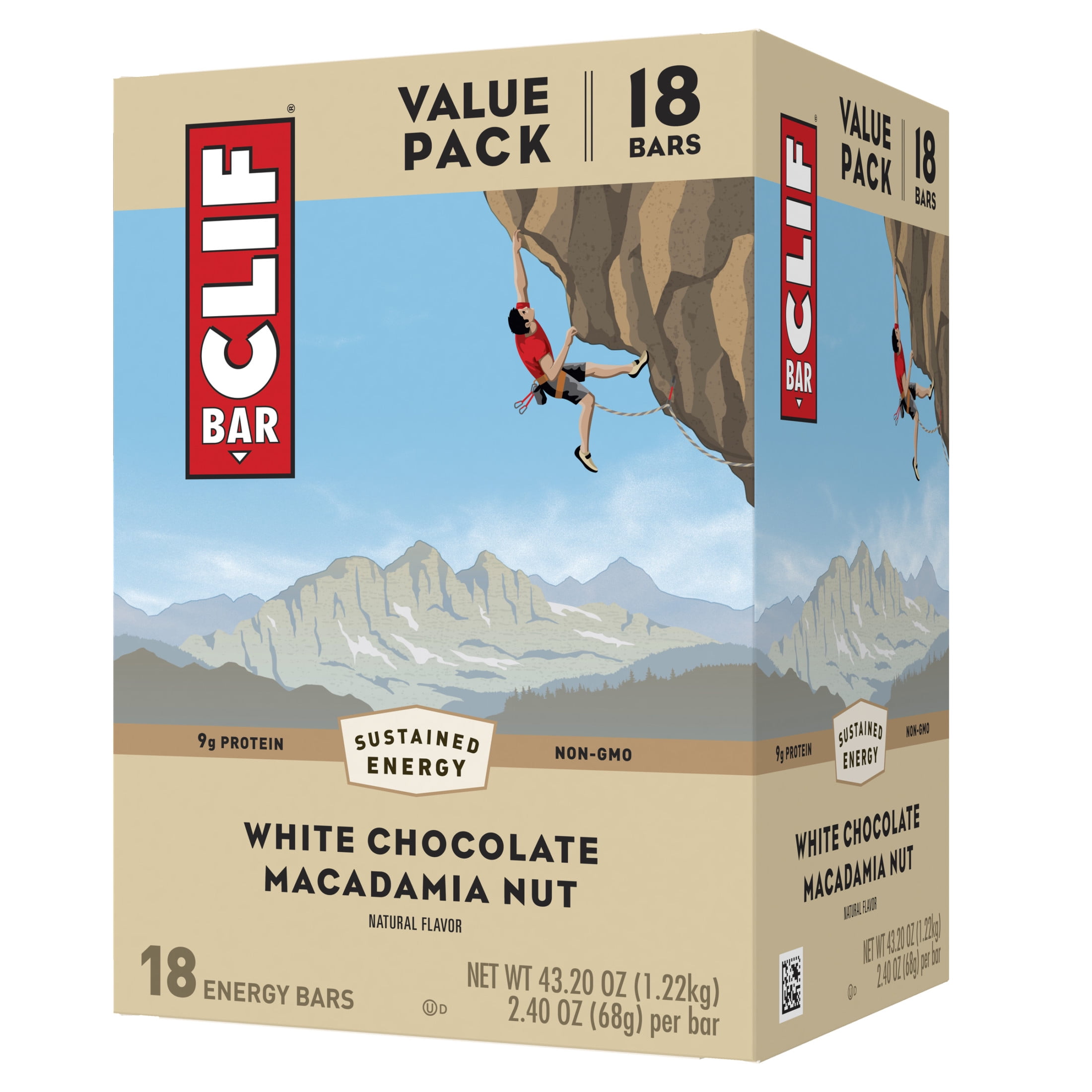 CLIF BAR White Chocolate Macadamia Nut Flavor Made with Organic