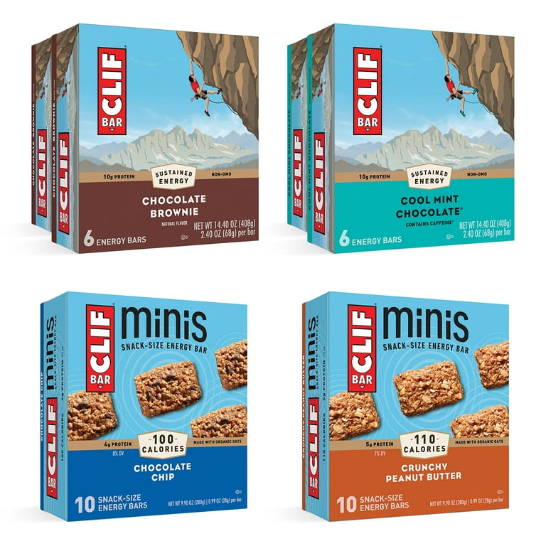 Clif Energy Bars, Crunchy Peanut Butter, Minis - 20 pack, 0.99 oz bars