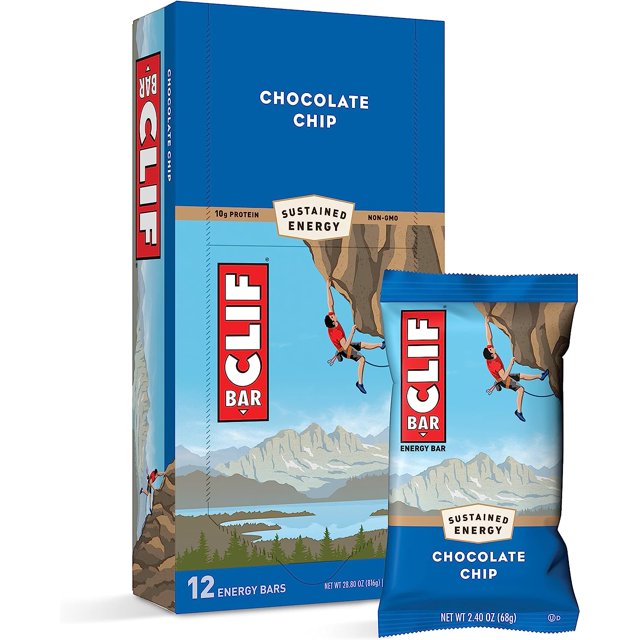 CLIF BARS Energy Bars Chocolate Chip Made with Organic Oats