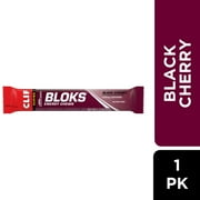 CLIF BLOKS - Black Cherry Flavor with Caffeine - Energy Chews - Non-GMO - Plant Based - Fast Fuel for Cycling and Running - Quick Carbohydrates and Electrolytes - 2.12 oz.