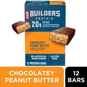 CLIF BUILDERS Protein Bars, Chocolatey Peanut Butter Flavor, Gluten Free Bars, 12ct